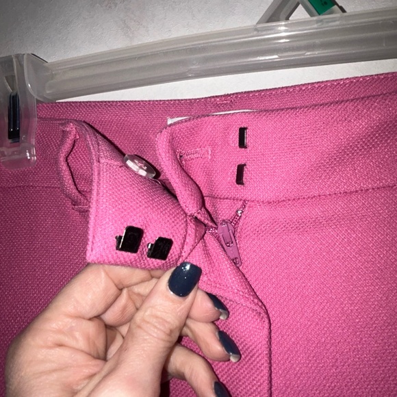 White House Black Market Vibrant Pink Straight Leg Pants size 8 - Picture 5 of 6